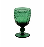 Taça cristal lapidado Mozart laranjeiras verde  Taça cristal lapidado Mozart laranjeiras verde