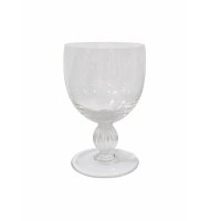 Taça cristal para água com friso em relevo   Taça cristal para água com friso em relevo