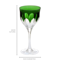 Taça cristal Mozart verde para vinho branco