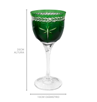 Taça cristal Mozart vinho tinto verde escuro