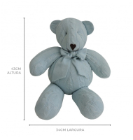 Urso tricot azul