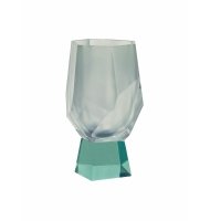 Vaso acrílico gema com base turquesa Vaso acrílico gema com base turquesa