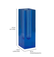 Vaso acrílico solitário azul royal