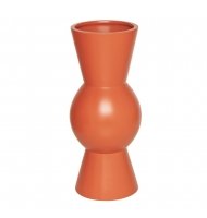 Vaso cerâmica bola central M terracota fosco Vaso cerâmica bola central M terracota fosco