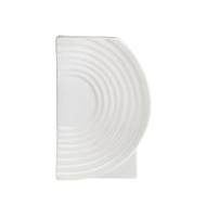 Vaso cerâmica branco circulo listras Vaso cerâmica branco circulo listras