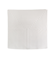 Vaso cerâmica branco quadradado listras Vaso cerâmica branco quadradado listras