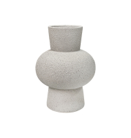 Vaso cerâmica cinza fosco textura preta  Vaso cerâmica cinza fosco textura preta