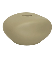 Vaso cerâmica fosco bege orgânico