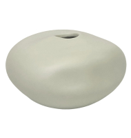 Vaso cerâmica fosco off white orgânico 