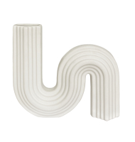 Vaso cerâmica lines off white  Vaso cerâmica lines off white