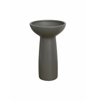 Vaso cerâmica M freya cinza chumbo fosco Vaso cerâmica M freya cinza chumbo fosco