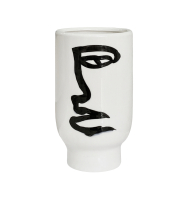 Vaso cerâmica  perfil face preto e branco  Vaso cerâmica  perfil face preto e branco
