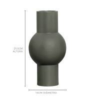 Vaso cerâmica balls chumbo fosco