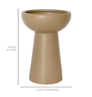 Vaso cerâmica fosca bege estocolmo M
