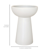 Vaso cerâmica fosca off white estocolmo M