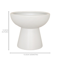 Vaso cerâmica fosca off white estocolmo P