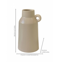 Vaso cerâmica frida M rosa nude 