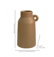 Vaso cerâmica frida P marrom