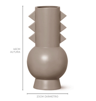 Vaso cerâmica suécia cinza fosco G