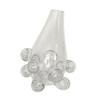 Vaso cristal alto com bolhas