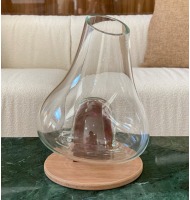 Vaso cristal orgânico base madeira  Vaso cristal orgânico base madeira