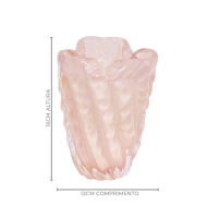 Vaso diMurano martina rosa claro