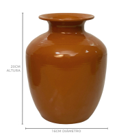 Vaso metal bojudo terracota 