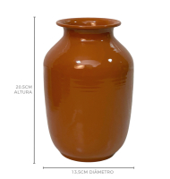 Vaso metal terracota 