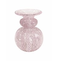 Vaso murano filigrana duo rosa Vaso murano filigrana duo rosa
