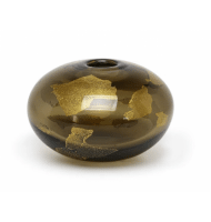 Vaso murano pezzi baixo grafite com ouro Vaso murano pezzi baixo grafite com ouro