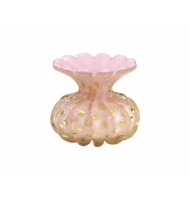 Vaso murano torino rosa claro com ouro Vaso murano torino rosa claro com ouro