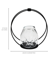 Vaso vas em metal preto