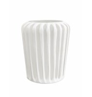 Vaso vidro canelado branco Vaso vidro canelado branco