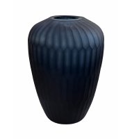 Vaso vidro fosco azul alto stripes Vaso vidro fosco azul alto stripes