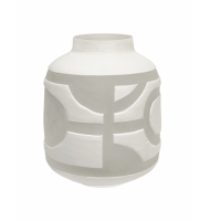 Vaso vidro fosco geométrico branco Vaso vidro fosco geométrico branco