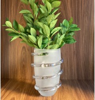 Vaso vidro jateado alba Vaso vidro jateado alba