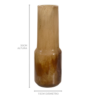 Vaso vidro marrom alto