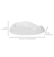 Vaso vidro nuvem fosco horizontal com cratera