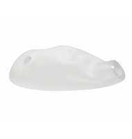 Vaso vidro nuvem fosco horizontal com cratera Vaso vidro nuvem fosco horizontal com cratera