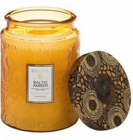 Vela Voluspa pote vidro G 100H relevo baltic amber Vela Voluspa pote vidro G 100H relevo baltic amber