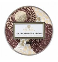 Vela Voluspa lata 25H gilt pomander e hinoki