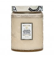 Vela Voluspa pote vidro G 100H Jasmine Midnight Blooms  Vela Voluspa pote vidro G 100H Jasmine Midnight Blooms