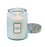 Vela Voluspa pote vidro G 100H relevo Califórnia Summers  Vela Voluspa pote vidro G 100H relevo Califórnia Summers