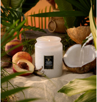 Vela Voluspa pote vidro G 100H relevo Tahitian Coconut Vanilla