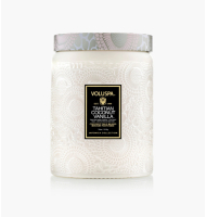 Vela Voluspa pote vidro G 100H relevo Tahitian Coconut Vanilla Vela Voluspa pote vidro G 100H relevo Tahitian Coconut Vanilla