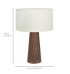 Abajur madeira cônico com cúpula off white Abajur madeira cônico com cúpula off white