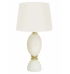 Abajur murano puglia branco com ouro