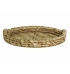 Bandeja palha natural oval com alças 