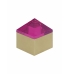 Caixa base metal dourada fosco e acrílico pink pirâmide
