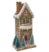 Casa natal alta resina bege gingerbread com led